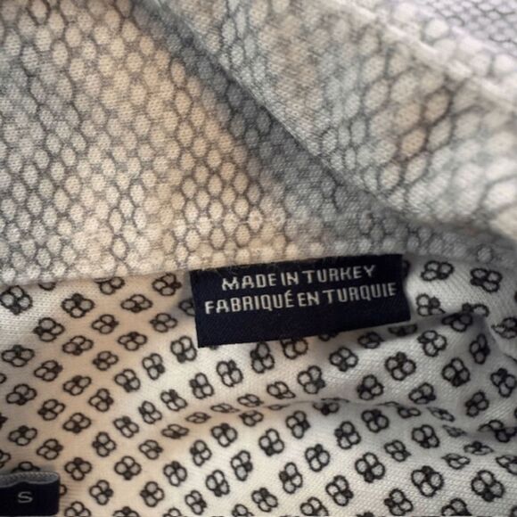 Stone Rose Men's Floral High Low Hem‎ Button Down Shirt White Gray Size Small - Picture 7 of 7